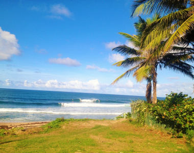 Waves at Barrys Surf School Barbados1